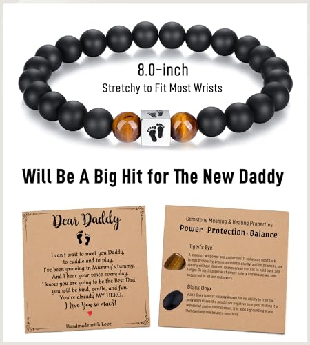 TONY & SANDY First Time Dad Gifts, Daddy to be Bracelet, New Dad Gifts for Men on Father's Birthday Christmas4