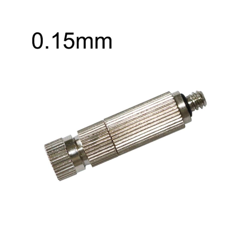 Buse de Jardin botanique, 40 pièces, Filetage 3/16", pulvérisateurs avec Filtre en Acier Inoxydable, système de Refroidissement et d'humidification pour Jardin (Couleur : 0,15 mm)