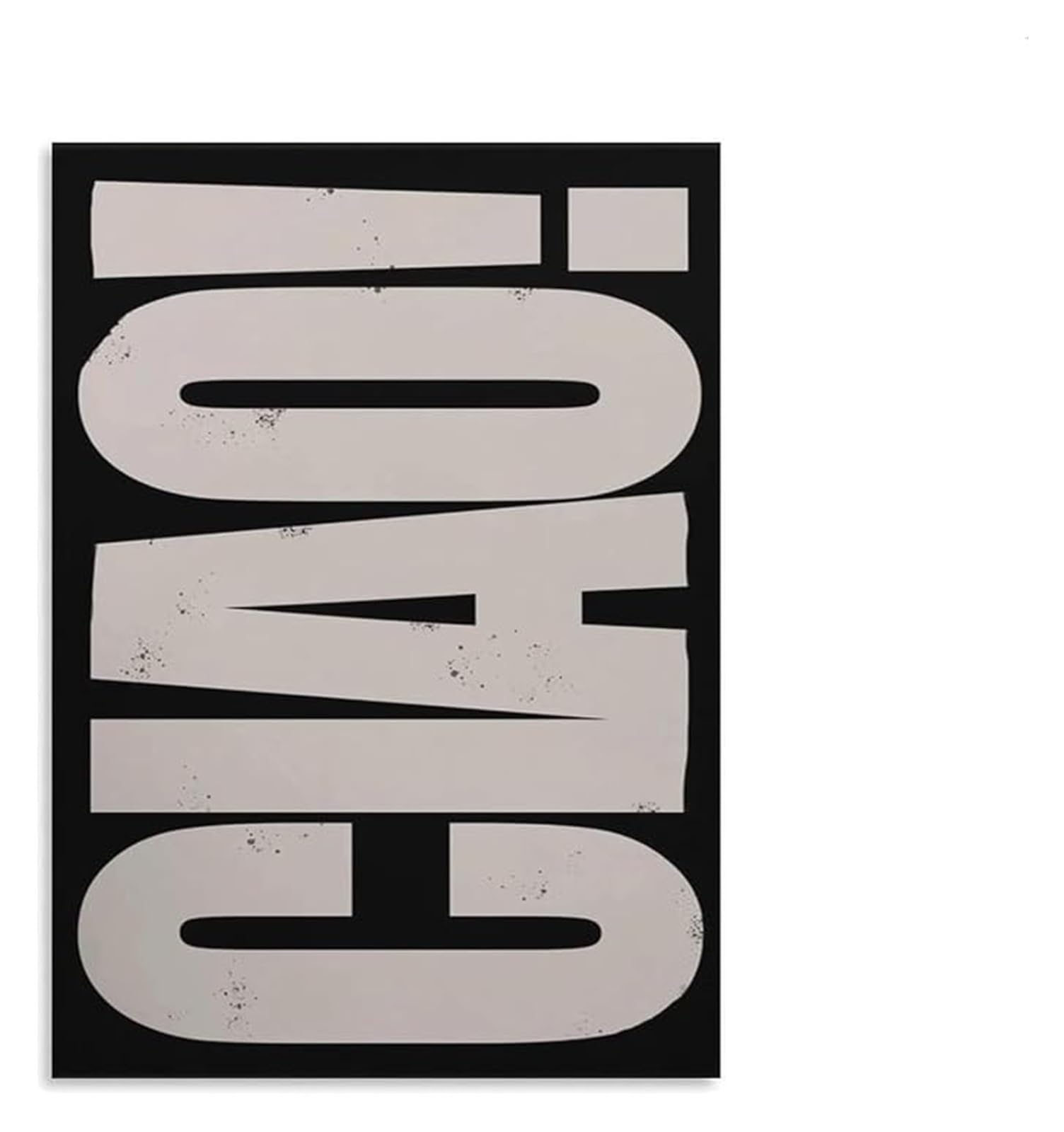 LLBOGRGGN Monochrome Ciao Poster Bold Typography Art Minimalist Canvas Wall-Art for Modern Home Decor(Framed,12x18inch(30x45cm))