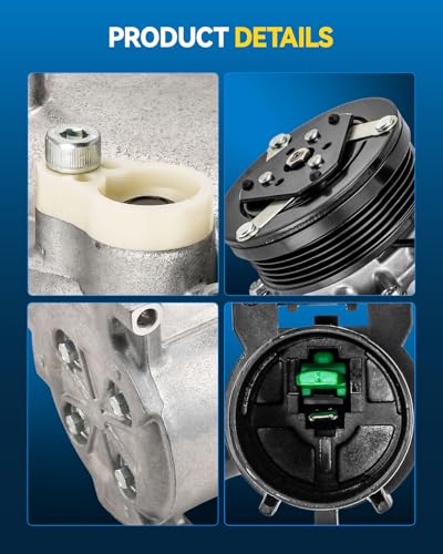 Image of PHILTOP Air Conditioner AC Compressor with Clutch for Lancer 2002,2007,2003-2006 2.0L,Galant 2000-2003 2.4L,Eclipse 2000-2005 2.4L,Mirage 1998,2000-2002,1999 1.5L,Sebring /Stratus 2001-2005 2.4Liter