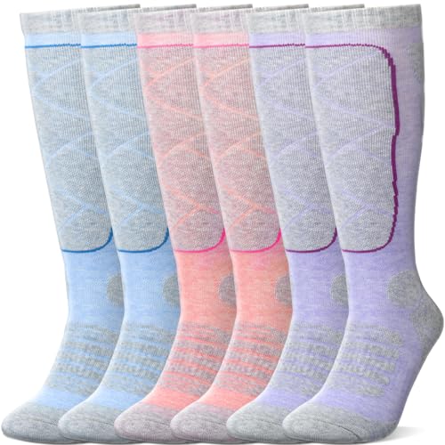 Odtmger Merino Wool Ski Socks for Kids & Adults,Cold Weather for Ski,Sonwboarding,Warm Over-The-Calf Socks, Winter activities.