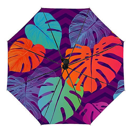Parapluie pliable manuel damassé élégant pour se protéger de la pluie et du soleil
