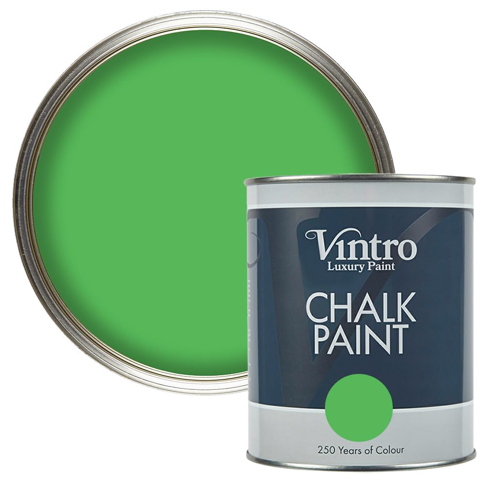 Vintro | Chalk Paint | Furniture Paint | Shabby Chic | Upcycle | Decorate | Ultra Matt Finish | 1 Litre (Rainforest)