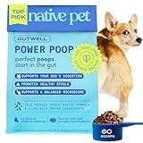 GutWell Power Poop - Digestive Enzymes & Fiber for Dogs - Dog Fiber Supplements Help with Diarrhea Relief, Upset Stomach, Pet Gas & Gut Health with Targeted Triple-Biotic Blend & M-Fiber - 60 Scoops