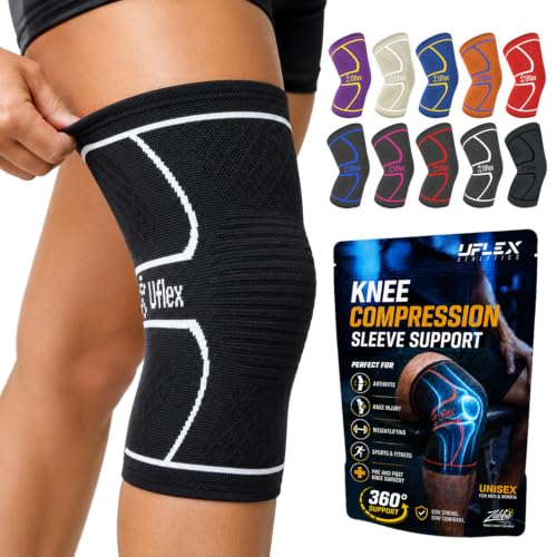 Image of Knee Brace for Men and Women Knee Compression Sleeve Knee Support Wraps for Arthritis Joint Pain Relief, Workout, Swelling, Sports, Circulation, Running, Recovery for ACL & Meniscus Tear
