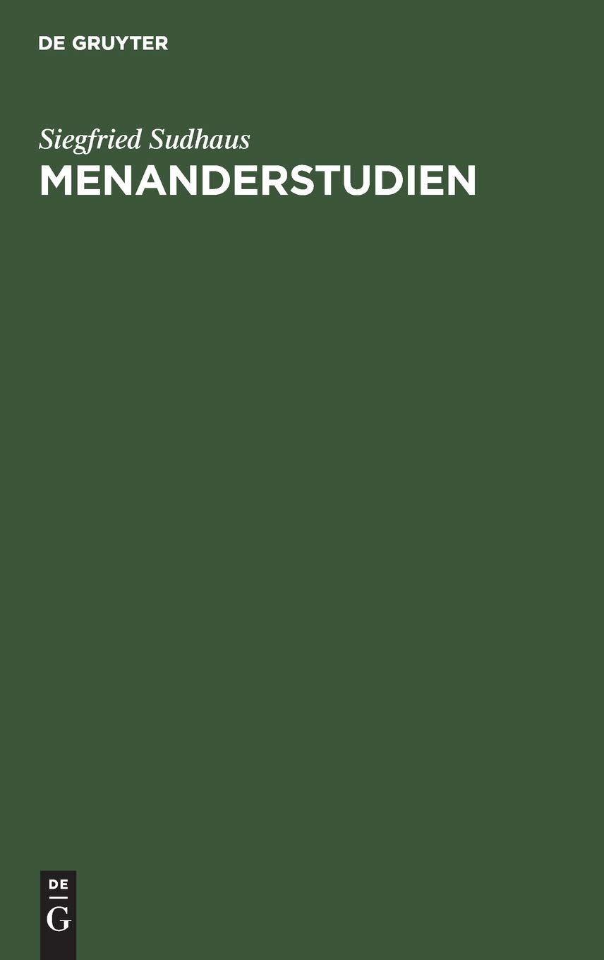 Menanderstudien (German Edition)