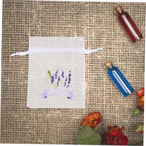 Levemolo 20 bolsas perfumadas de saco de malla con cordón miniatura 7
