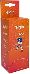 Caixa de Pilha AAA com 40 unidades Elgin Palito - Tubo, Zinco