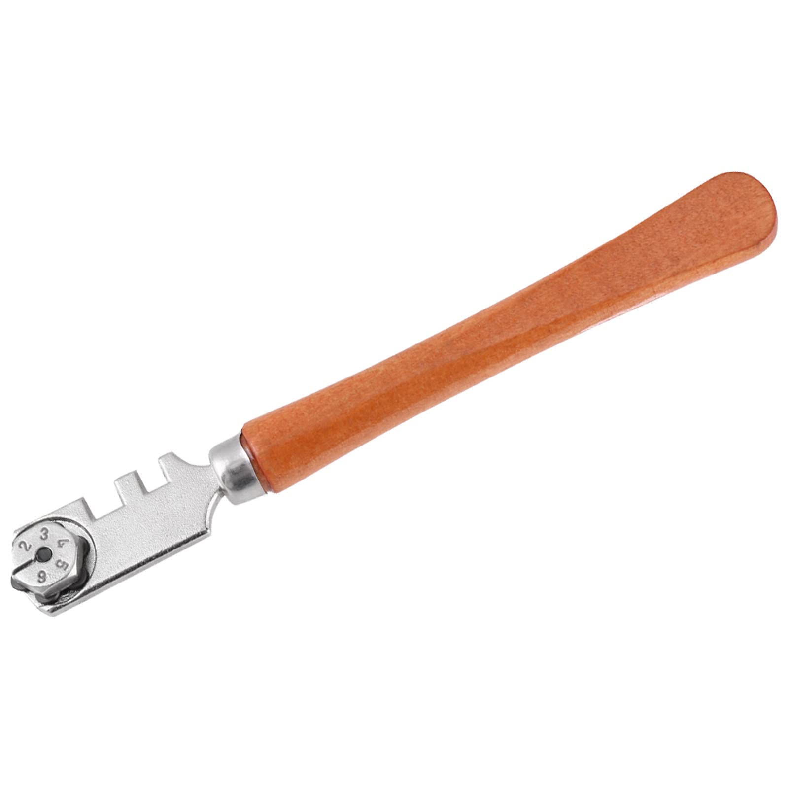 Glass Cutter, 30MM Professional Six Wheel Glass Cutter Craft Cutting Kit Tool With Handle Nice Processed Glass Cutting Tools Craft Supplies