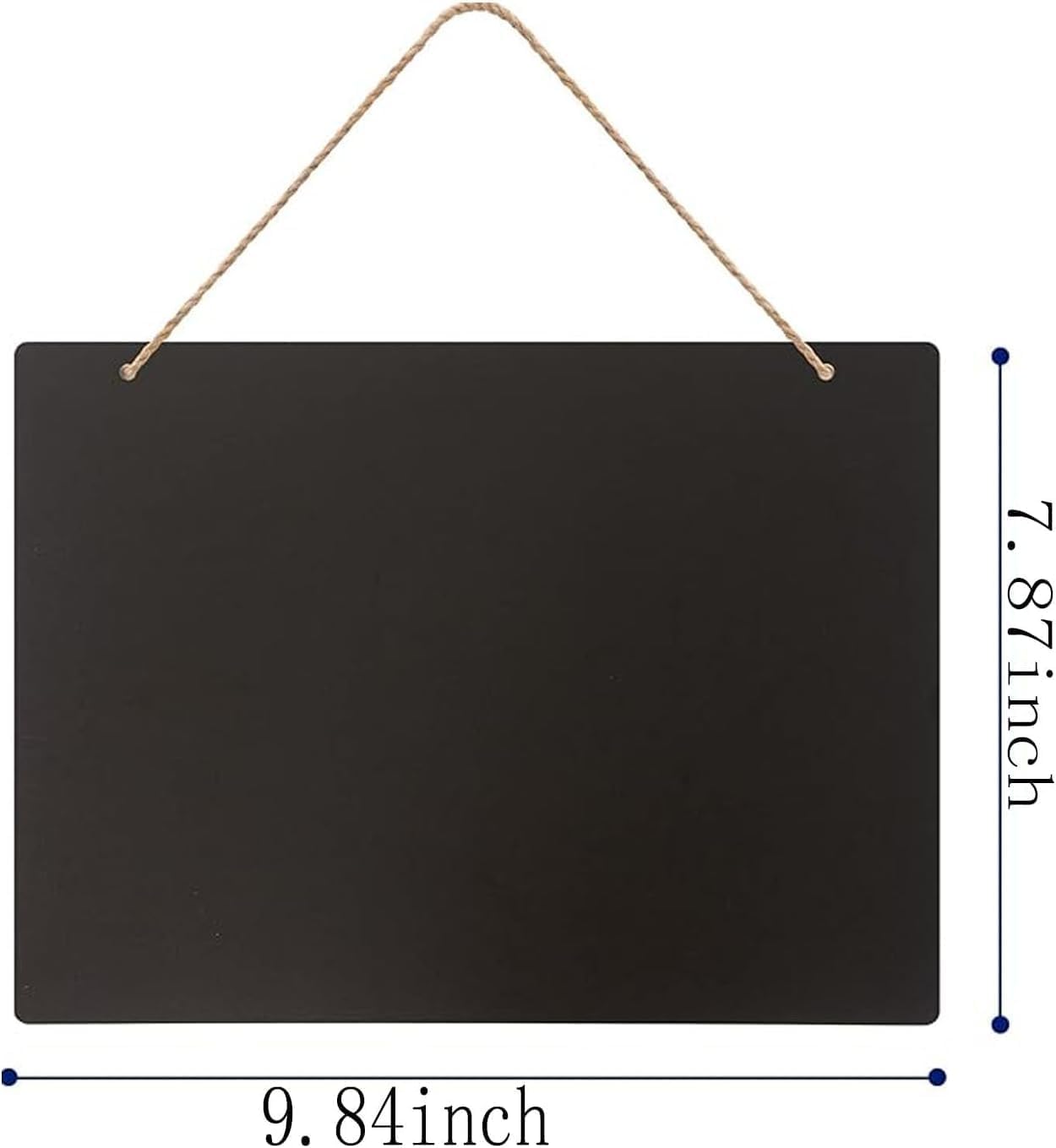 4 Pack Hanging Chalkboard Signs, 9.84x8 inch Double Sided Acrylic Black Chalkboards with Jute Rope for Home, Party, Store, Office, Garden (4pcs) - Image 4