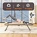 Pilates Reformer Machine, Foldable Pilates Reformer Machine Equipment for Home and Gym, with Dual Resistance, Springs and 5 Cords, Up to 330 lbs (Beige)