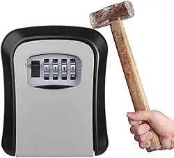 Cofre de Parede para Chaves com Senha – Caixa de Segurança Ideal para Airbnb, Casas de Veraneio e Locação Temporária