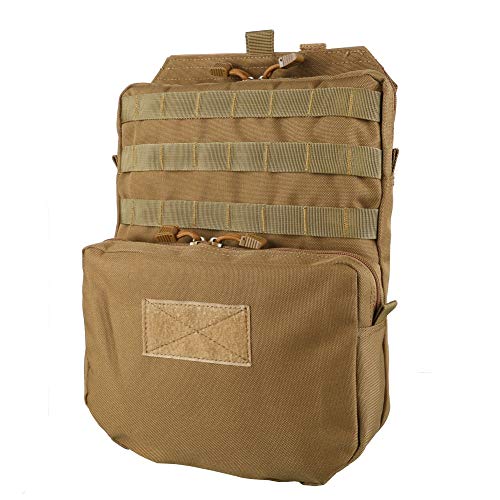 Aesy Sac d'hydratation en Nylon Extérieur Molle, Sacs à Dos Tactiques Imperméables de Camouflage de Chasse, Sac de Combat de l'armée Militaire, pour Les Voyages, Le Camping, la Randonnée (Brown)