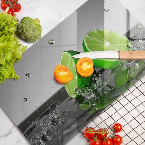 Protection Plaque Induction Wallfluent Résistante 52x30cm - Décor Chaux et Eau - 5