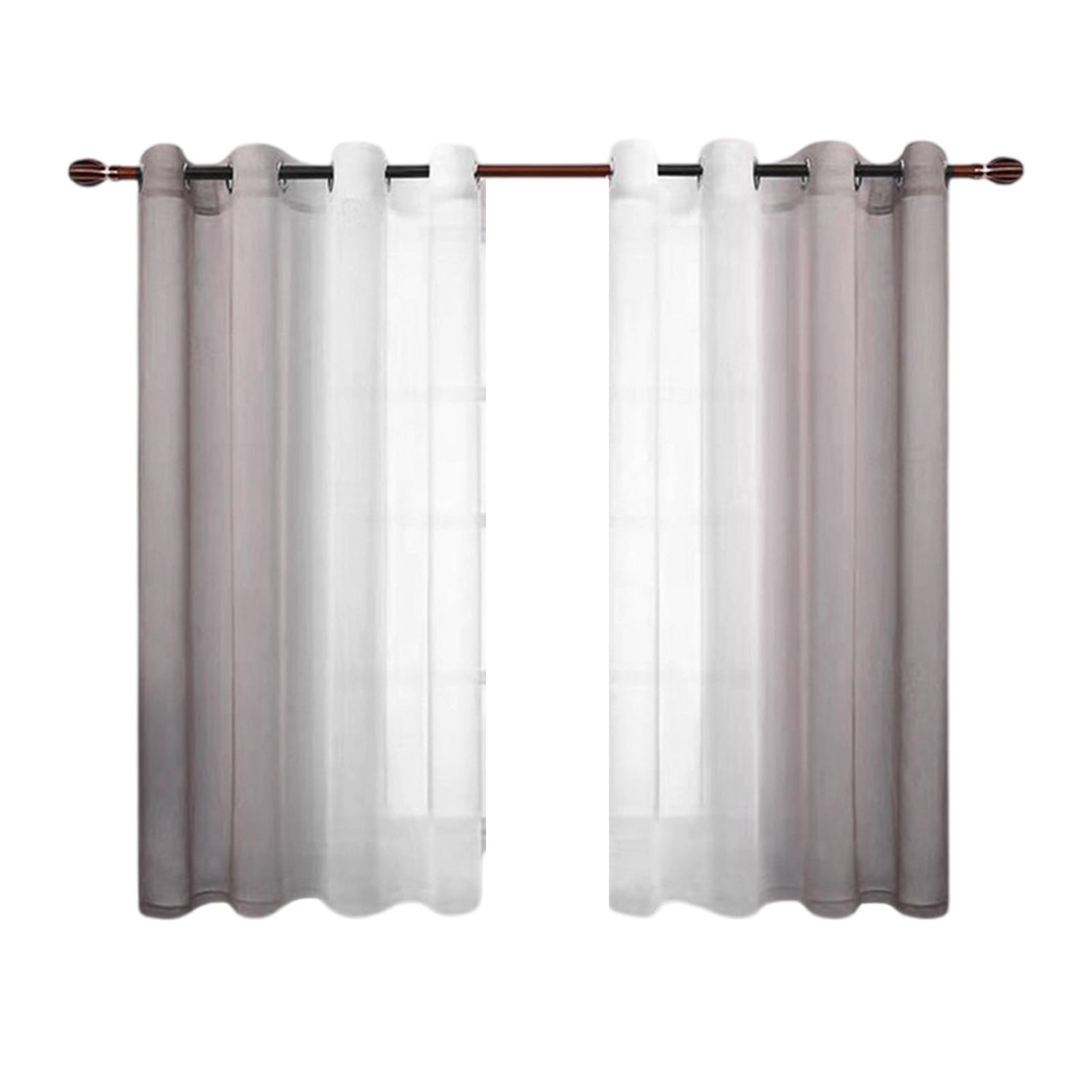 Tsophreniq Chiffons Curtains for Living Room Grommets Special Wrinkles Semi Sheer Window Privacy with Light for Room Gradients Color Curtain