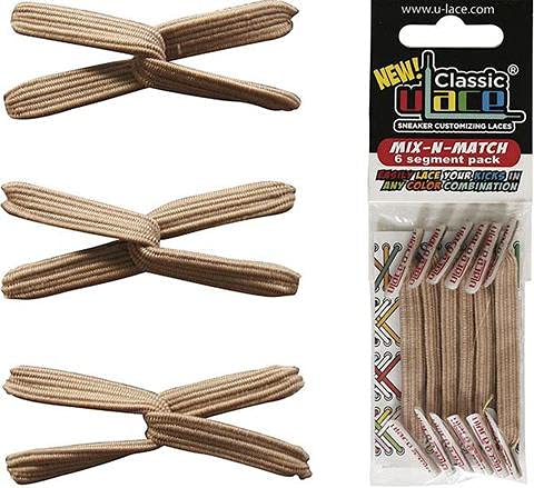 U-Lace Lacets de Chaussure Unisexe pour Enfants - Beige - Beige (Khaki), Taille Unique