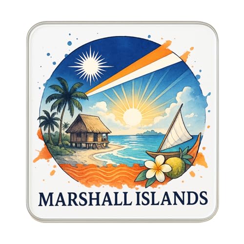 Imán para nevera de las Islas Marshall | Regalo coleccionable de recuerdo de viaje