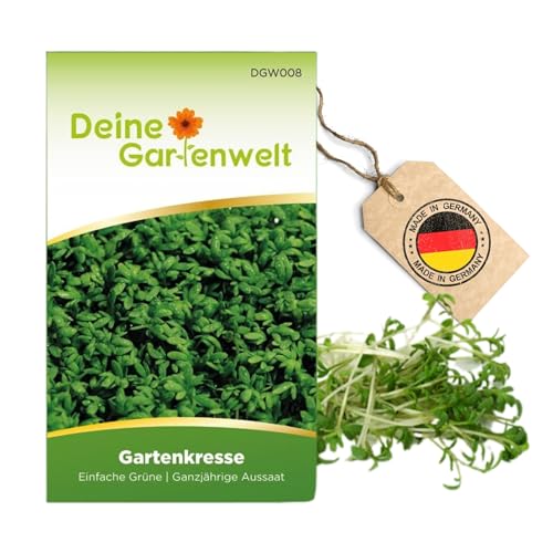 Gartenkresse Einfache Grüne Samen - Lepidium sativum - Gartenkressesamen - Kräutersamen - Saatgut für 1.000 Pflanzen Gartenkresse Einfache Grüne Samen - Lepidium sativum - Gartenkressesamen - Kräutersamen - Saatgut für 1.000 Pflanzen