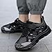 Boys Sneakers Lightweight Breathable Woven Sports Shoes for Kids Mesh Design Fashionable Athletic Footwear (Black, 32)