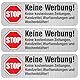 immi 5 St. Keine Werbung Aufkleber, UV-geschützte, besonders dicke Silberfolie (Edelstahl-Optik)