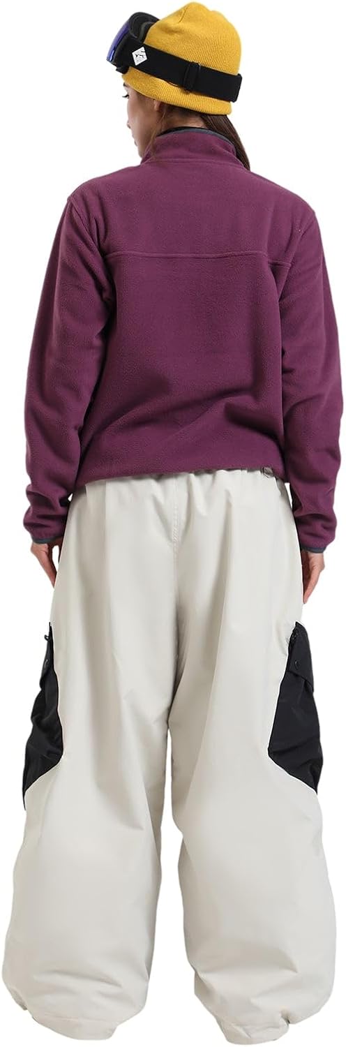 GSOU SNOW Womens Mens Baggy Snow Pants Cargo Snowboard Pants Ski Super Loose Sport Outdoor Insulation Waterproof - Image 2