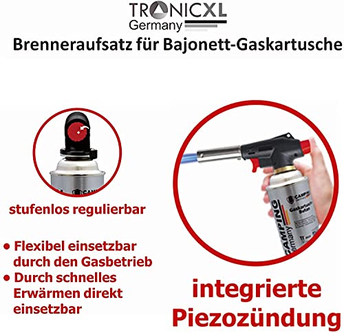 TronicXL Küchenbrenner Flambierbrenner gas Bunsenbrenner für Creme Brulee Steak BBQ Nachtisch Fleisch Küche flambierer… – Bild 5
