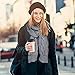 Aonal Womens Winter Scarf Cold Weather Thick Warm Cable Knit Wraps Chunky Large Soft Long Scarves,Light Grey