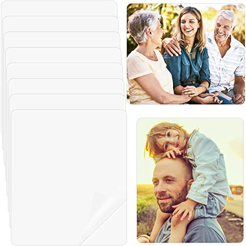 ArtCute 8 Pcs Sublimation Aluminum Blanks 8x10 Metal Sublimation Photo Sign Blanks Round Corner Sublimate Poster Wall Photo Frame Blank (Thickness 0.45mm)