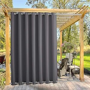Buitengordijn Waterdichte terrasgordijnen Winddichte verduisteringsgordijnen met boven- en onderkant Roestvrijstalen…