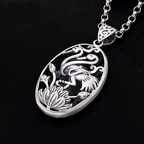 Pendentif S990 pour petite amie le jour de la Saint-Valentin avec sa délicate chaîne pull en maille - 5
