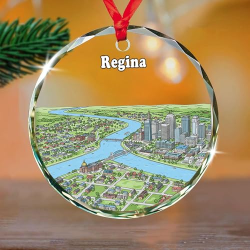Regina Canada Christmas Ornament, City Skyline Travel Souvenir, Holiday Tree Decoration, Vacation Memory Keepsake 2025, Gift for Travelers sqXSnm