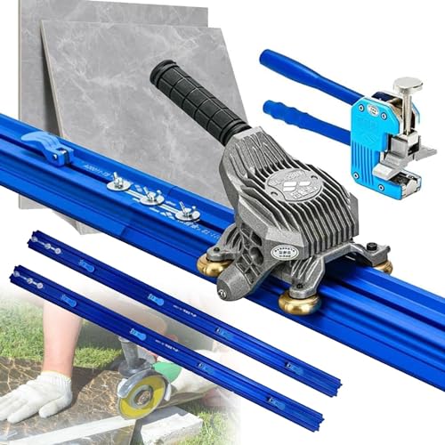 YANGYMM Coupe-Carreaux Manuel, Machine de DéCoupe de Carreaux Grand Format, avec Ventouses IntéGréEs, Couteau à Pousser Les Carreaux, Pince à Carreaux, Coupe de PréCision de 2,2 à 3,8 M,3M