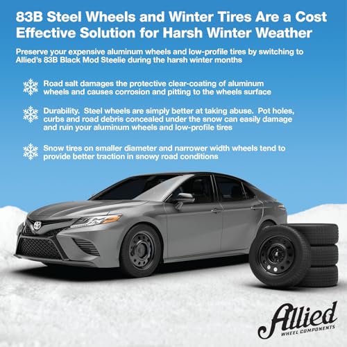 Allied Wheel Components 83B-771841 Allied 83B Fwd Black Mod 17X7 Inch 5X100 & 5X115 Bolt Patterns +41Mm Offset 5.61 Inch Bs Satin Black Passenger Car Wheel thumb #3
