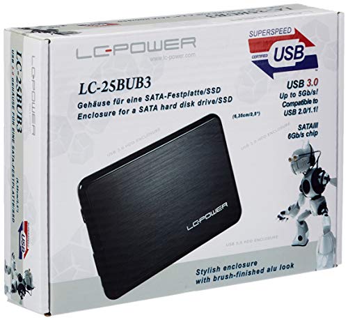 LC-Power LC 25BUB3 Caja externa para HDD USB 3.0 miniatura 1