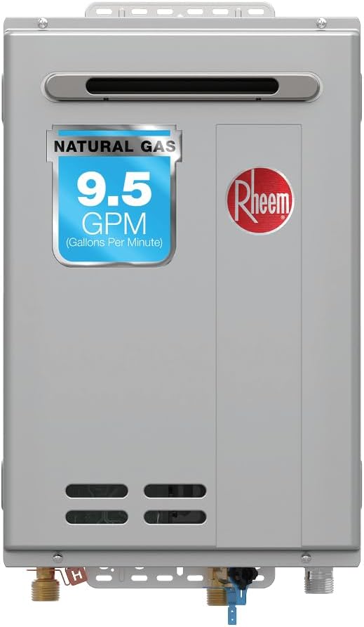 RTG-95XLN-3 High Efficiency Non-Condensing Outdoor Tankless Natural Gas Water Heater 9.5 GPM, 199,900 BTUs
