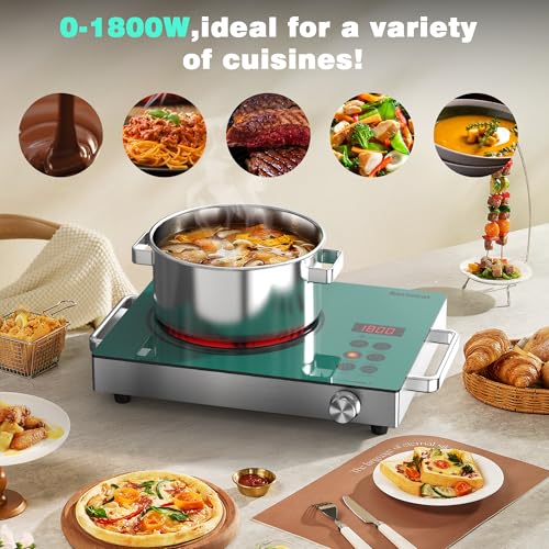 Karinear Portable Electric Stove 110V, 1800W Electric Hot Plate with Handle by Karinear - Used condition - Image 2