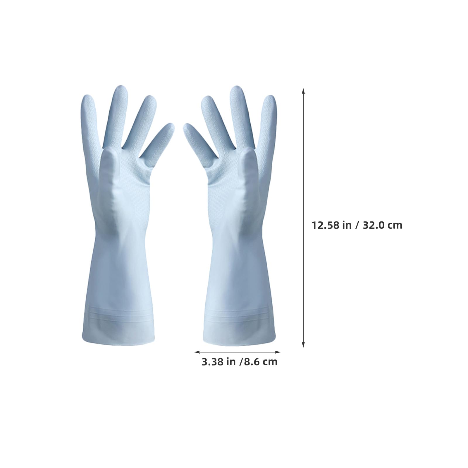 Healeved 6 pares de guantes reutilizables impermeables para lavavajillas, de PVC, antideslizantes, para limpieza de cocina, para lavar platos y lavar la ropa, accesorios de limpieza del hogar.