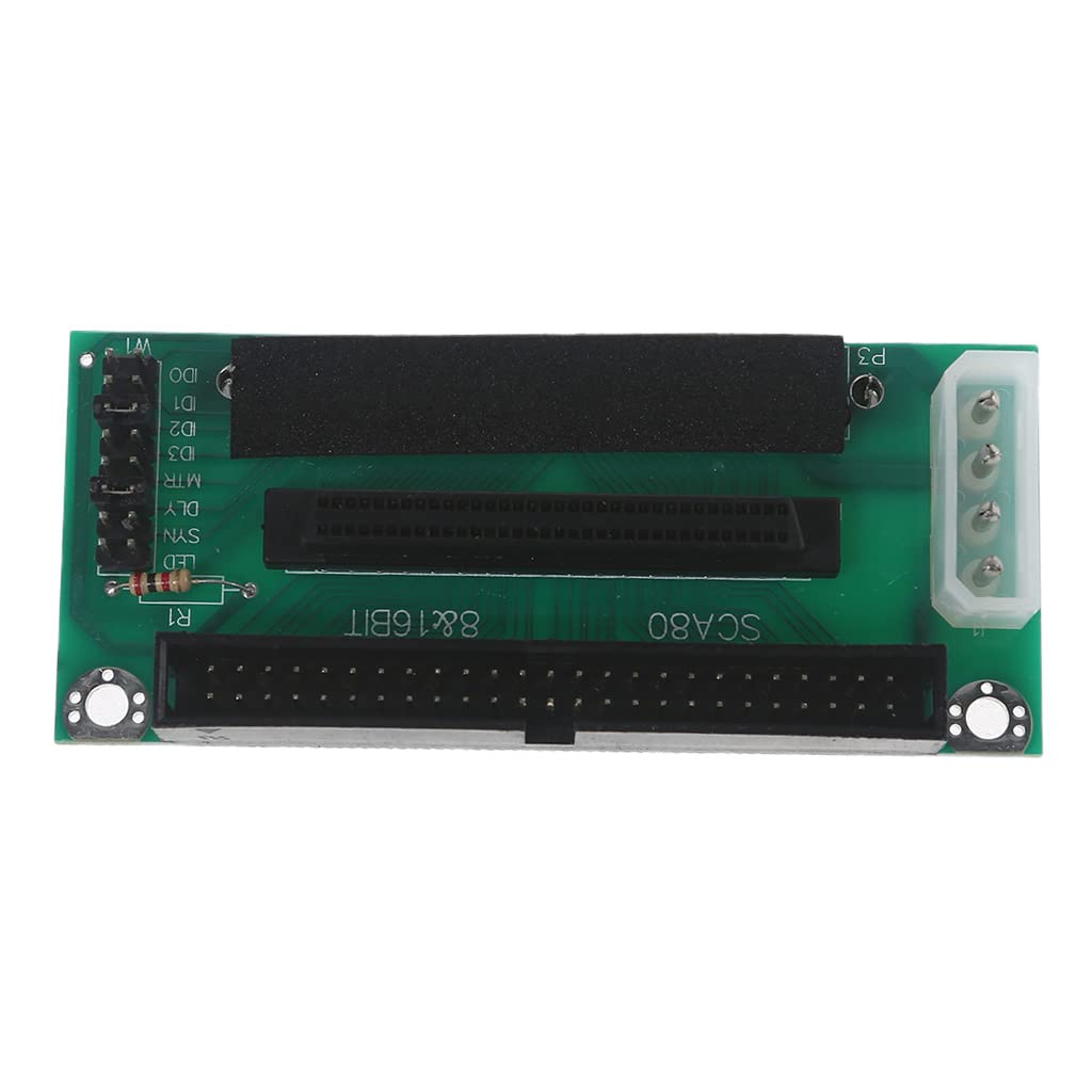 Kcjhagbd Small Computer System Interface 68 to 80 to 50Pin Convert Different SCSI Ports 3.62 Inch Length 50-pin SCSI Converters Scsi Hard Drive Adapter 50 Pin