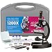 AMSCOPE-KIDS M30-ABS-KT1 Beginner Microscope Kit, LED and Mirror Illumination, 120x - 1200x Six Magnifications, Metal Frame and Base, Includes 48-Piece Accessory Set and Case