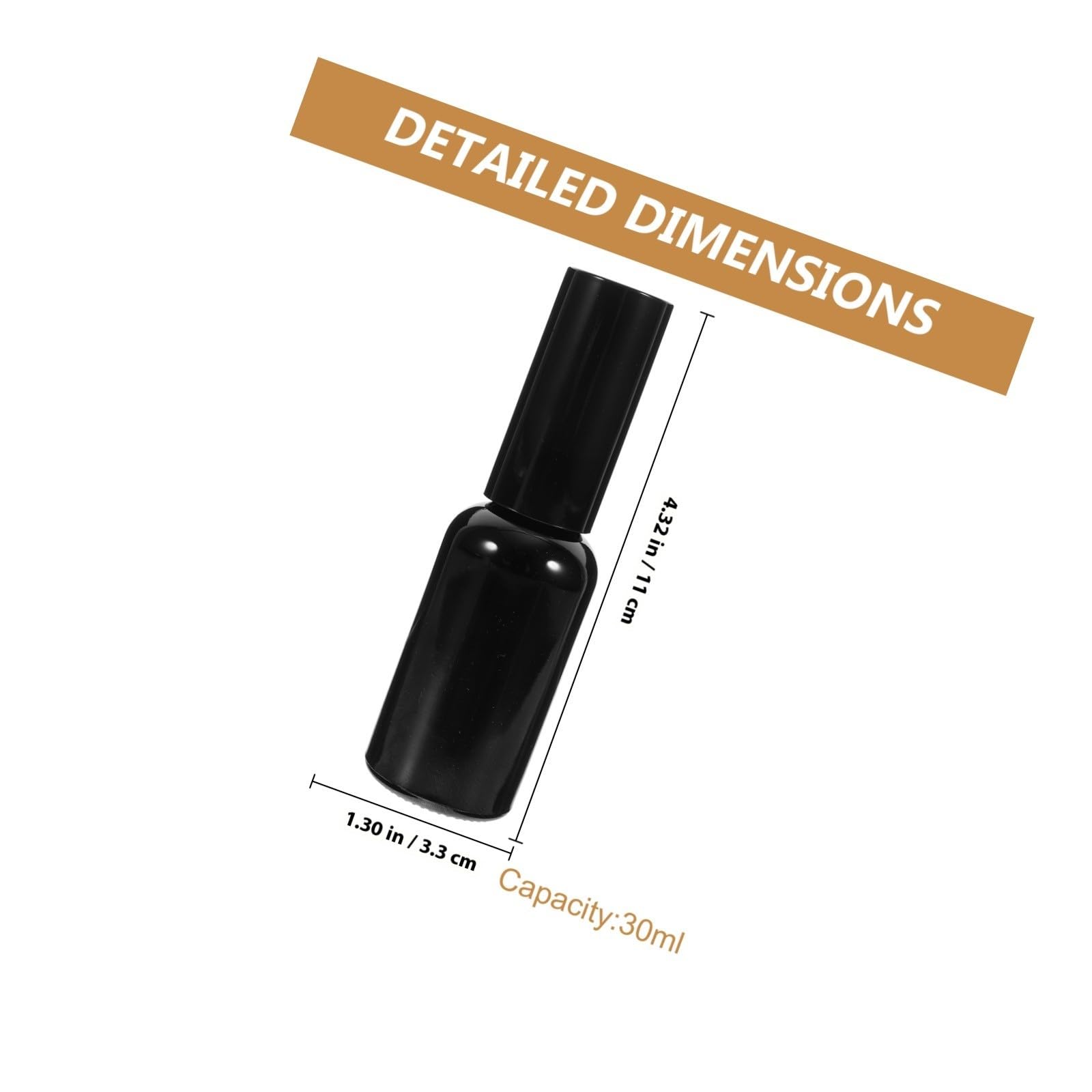 INOOMP 12 Stück Schwarze Glas Parfüm Reiseflasche 30ml Nachfüllbare Sprühflasche mit Luftdichtem Verschluss und Einfachem Gebrauch für Reisen und Kosmetik
