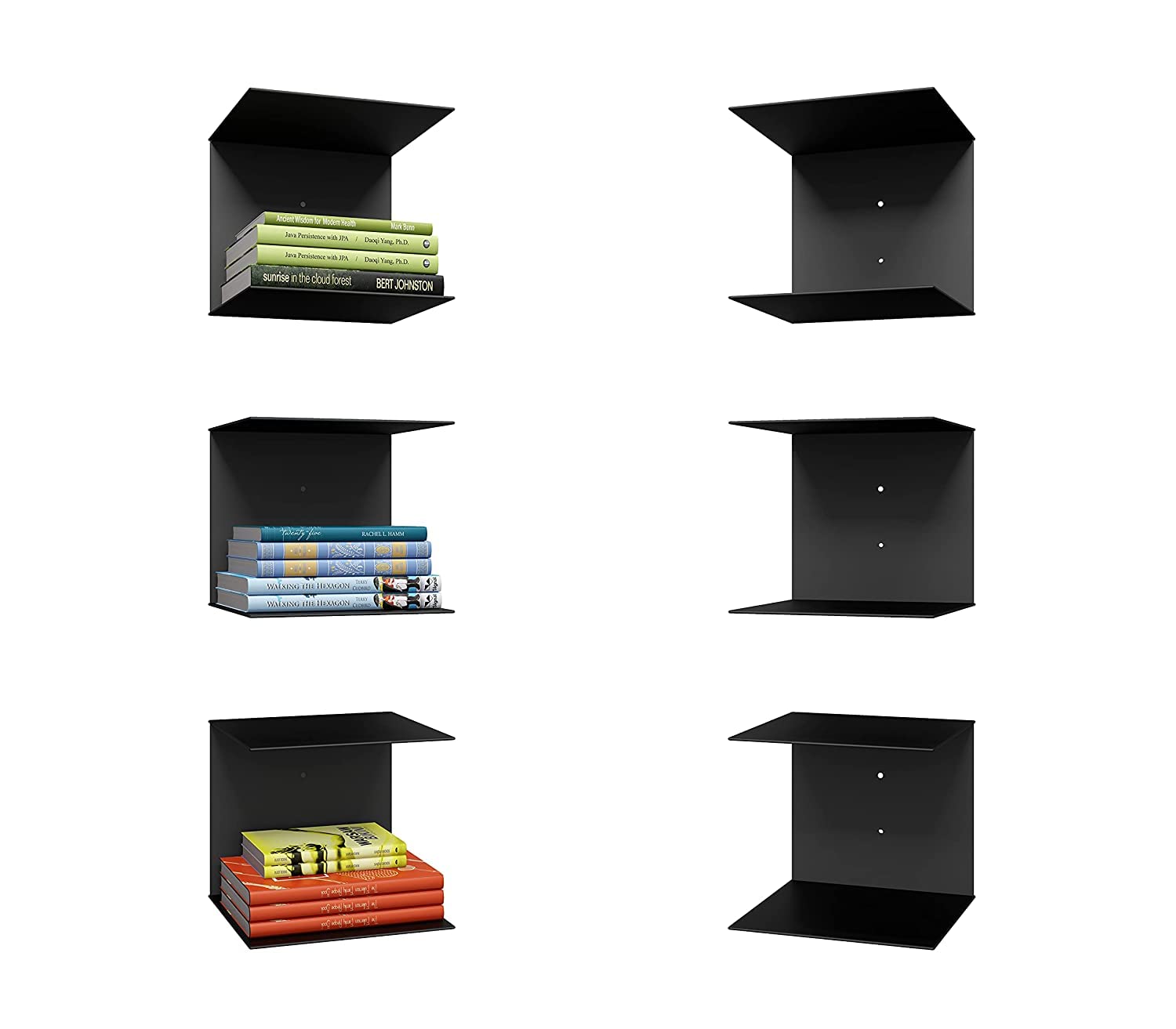 LIFE TIME Heavy Duty Metal Wall Mounted Book Shelves for Study Room, Living Room and Bedrooms (2 Pcs) (Style 1) (Style 2)-image-34