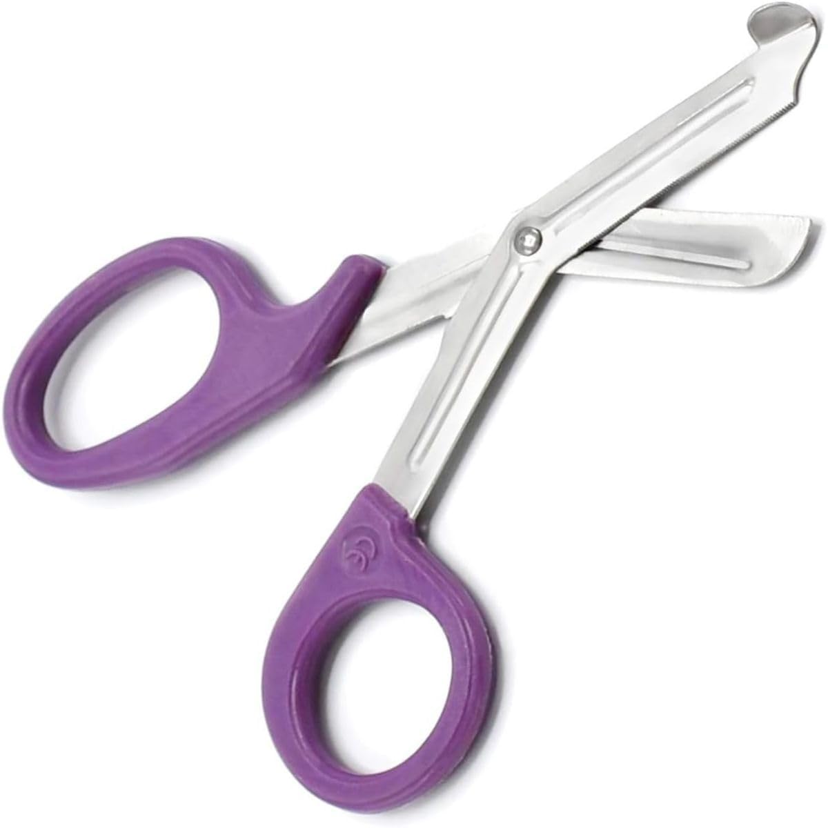 First Aid Scissors Tough Cut Scissors Trauma Shears Medical Scissors Titanium Bandage Scissors for Nurses Nursing Shears Veterinary Doctors Students Hospitals 6 inches/15.24 cm (Purple)