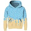 Ahegao Big Girls Hoodies Size 9 10 11 12 Boy Sweatshirts Ice Cream 3D Printed Pullover With Pocket Casual Sports Shirts