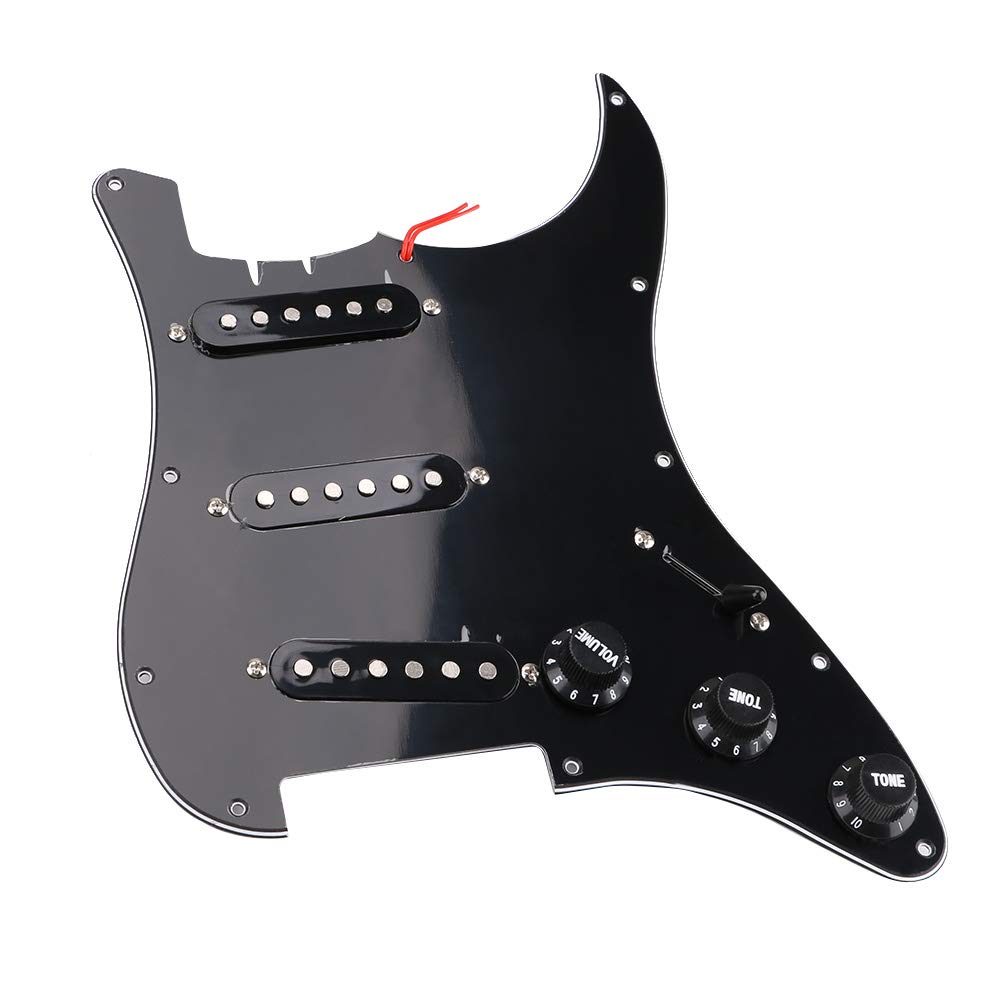 ST tarzı elektrik gitar tam Set DIY aksesuar kiti dahil kablolu Pickguard köprü