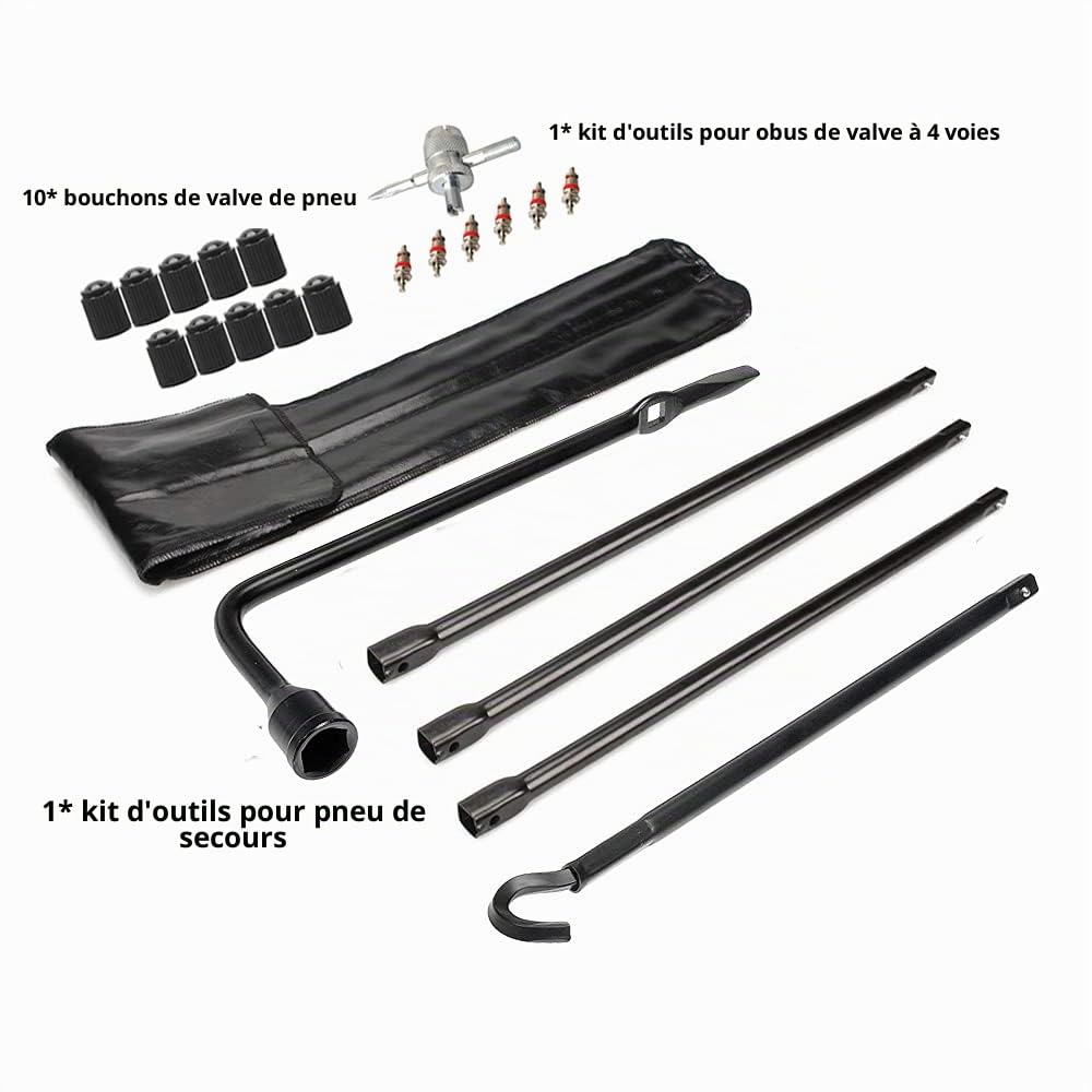 Dr.Roc Compatible avec Le kit d'outils de Pneu de Secours avec poignée de cric de Secours et clé à cosse de Roue 2003-2018 Dodge Ram 1500 et Ram 1500 Classic 2019