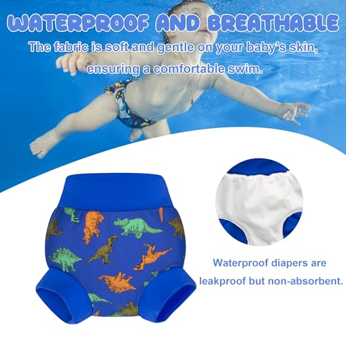Image of BIG ELEPHANT Baby Swim Diapers 3-Pack, Reusable Swimming Diapers