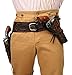 Historical Emporium Standard Right Hand Western Cross Draw Holster Tooled Leather, Wild West Single Action Revolver Gun Holster Two-Tone Brown