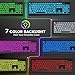 SABLUTE Large Print Backlit Keyboard, Wired USB Lighted Computer Keyboards with 7-Color & 4 Modes Backlit, Oversize Letters Keys Easy to See and Type, Keyboard Compatible for PC, Laptop