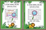  El reino animal en una sopa de letras: Una aventura aprendiendo sobre tipos de animales , con una sopa de letras
