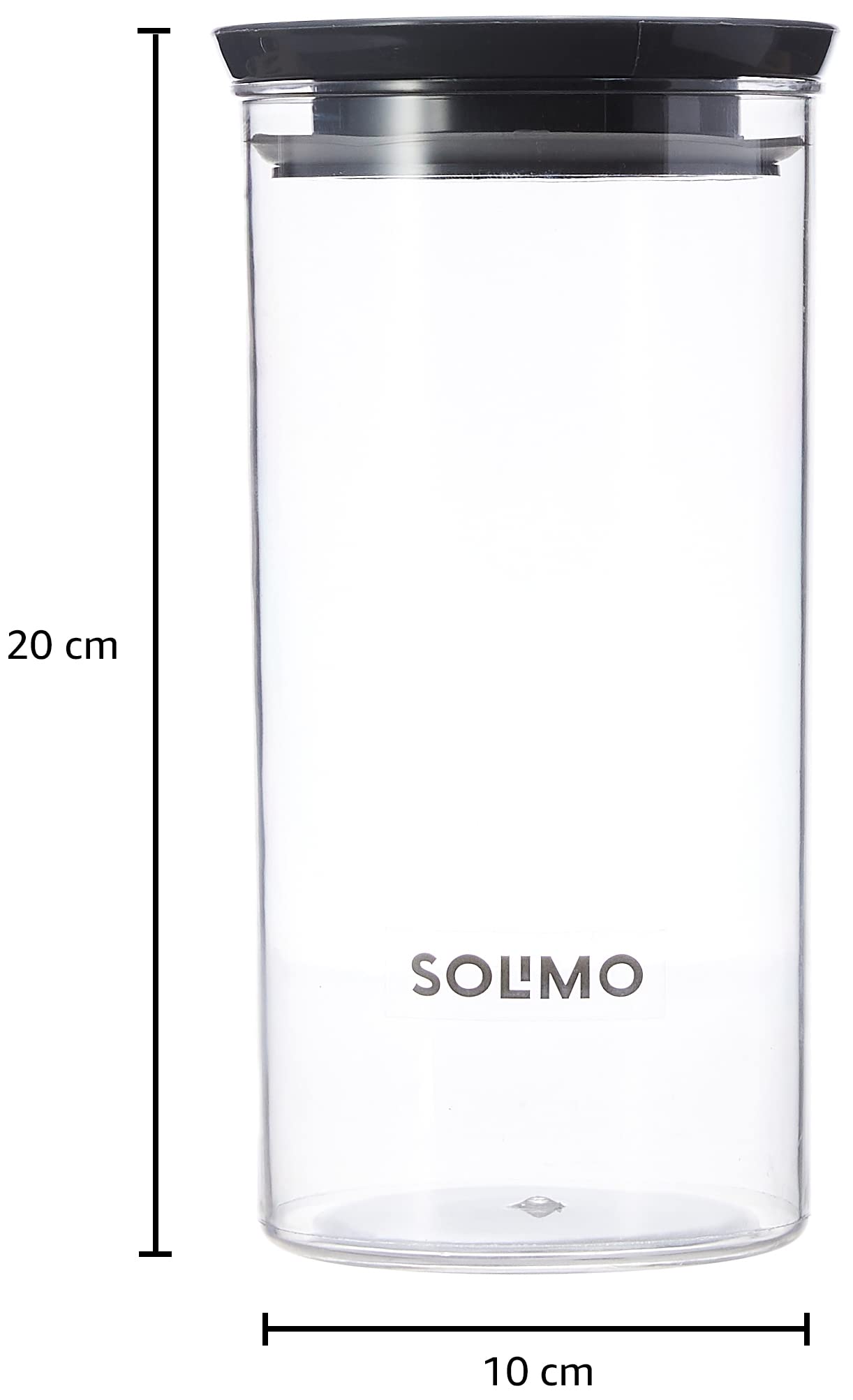 Amazon Brand - Solimo Plastic Storage Jar and Container Set I Air Tight & BPA Free Containers For Kitchen Storage Set I Grocery Kitchen Container Set I Multipurpose Jar, 1400 Ml Each, Set 2, Grey 3